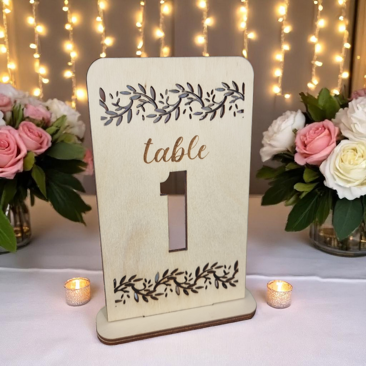 Wooden Wedding Table Numbers – Rustic Wedding Table Decor – Custom Table Signs