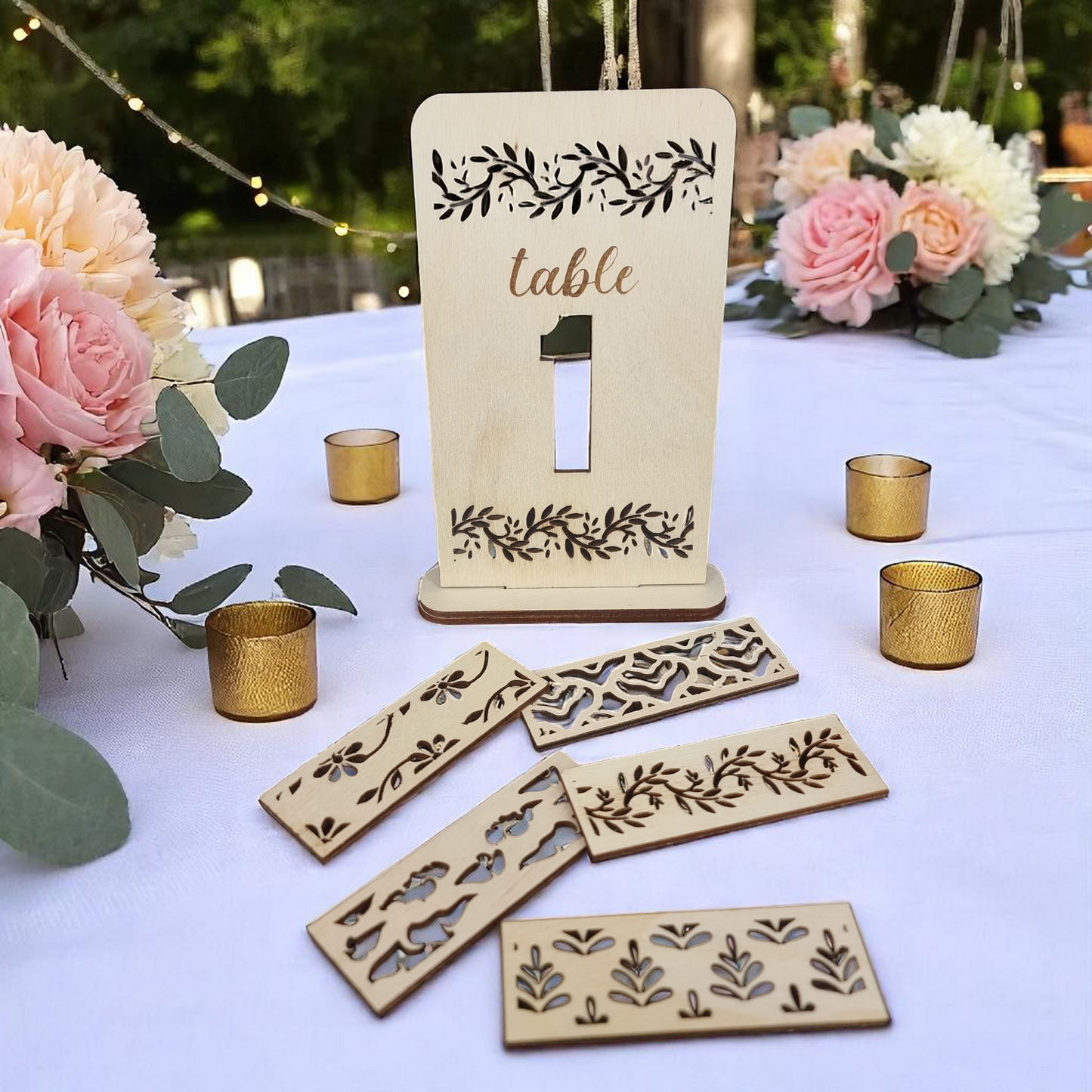 Wooden Wedding Table Numbers – Rustic Wedding Table Decor – Custom Table Signs