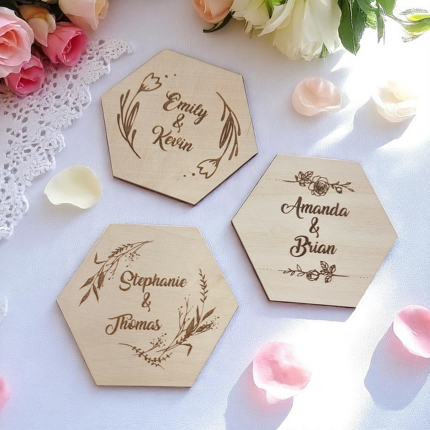 Custom Wedding Coasters – Personalized Wedding Decor