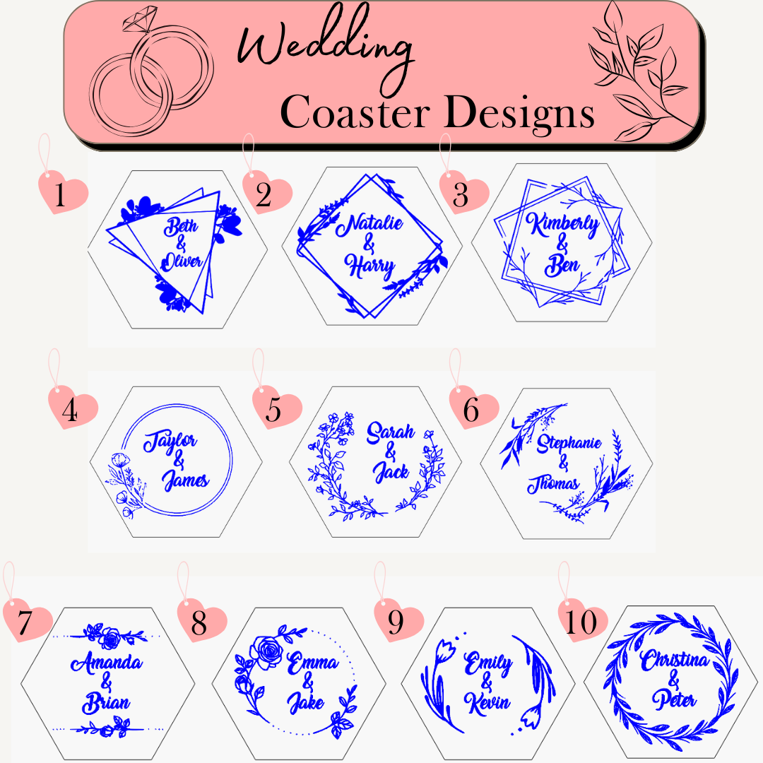 Custom Wedding Coasters – Personalized Wedding Decor