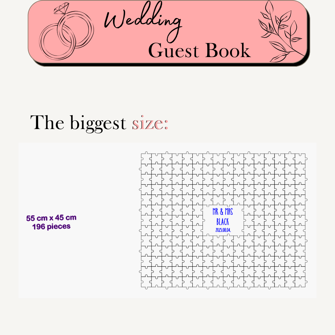 Wedding Guest book, Jigsaw Puzzle