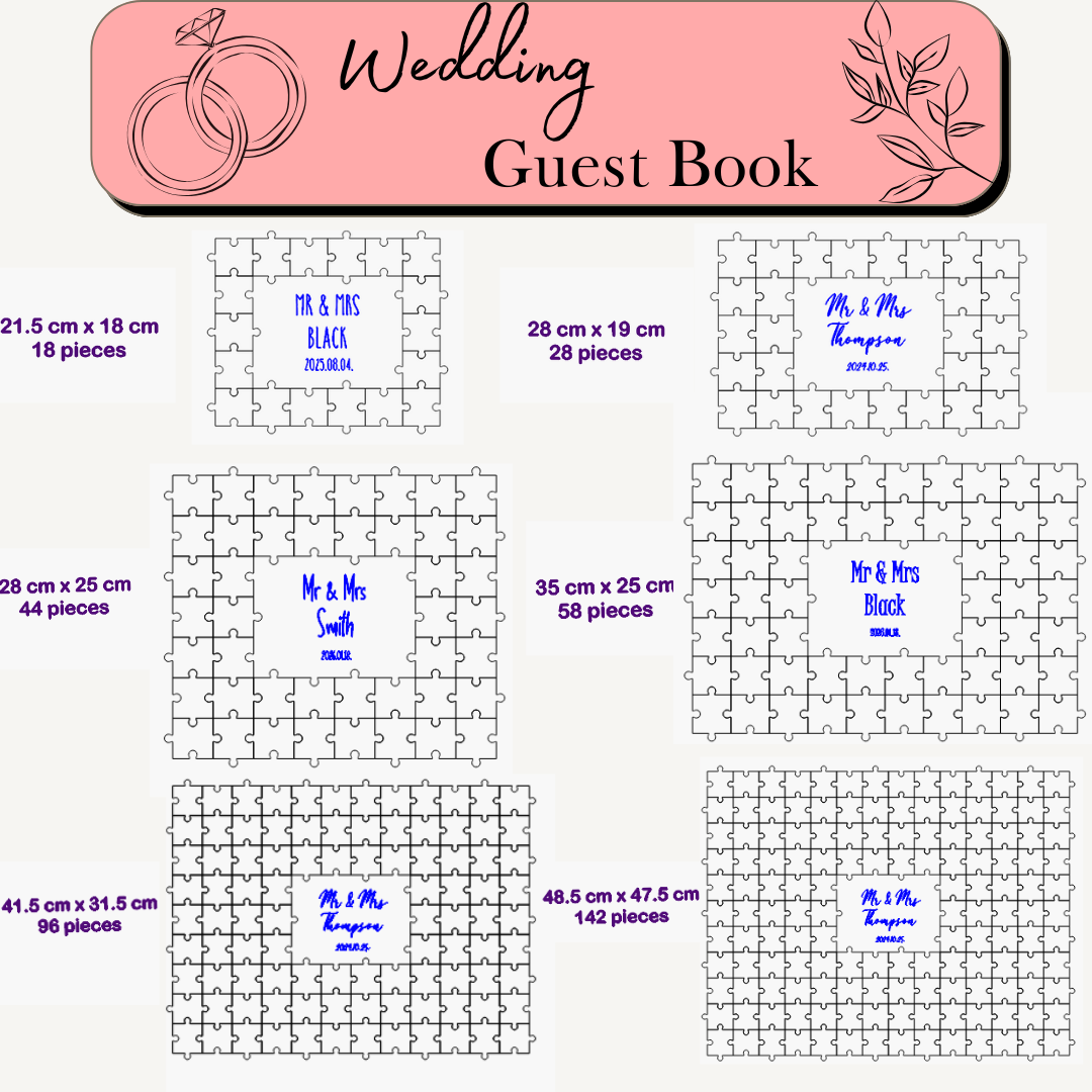 Wedding Guest book, Jigsaw Puzzle