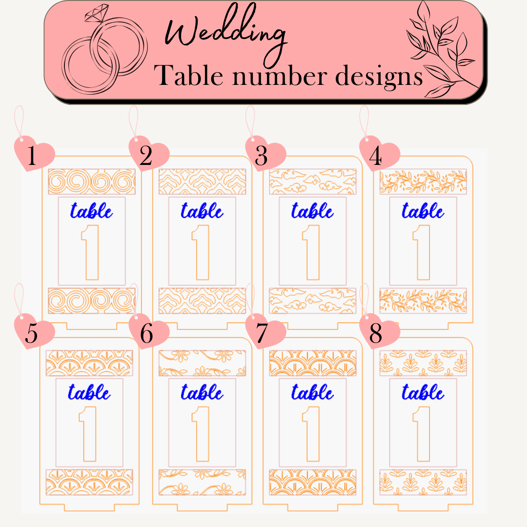Wooden Wedding Table Numbers – Rustic Wedding Table Decor – Custom Table Signs