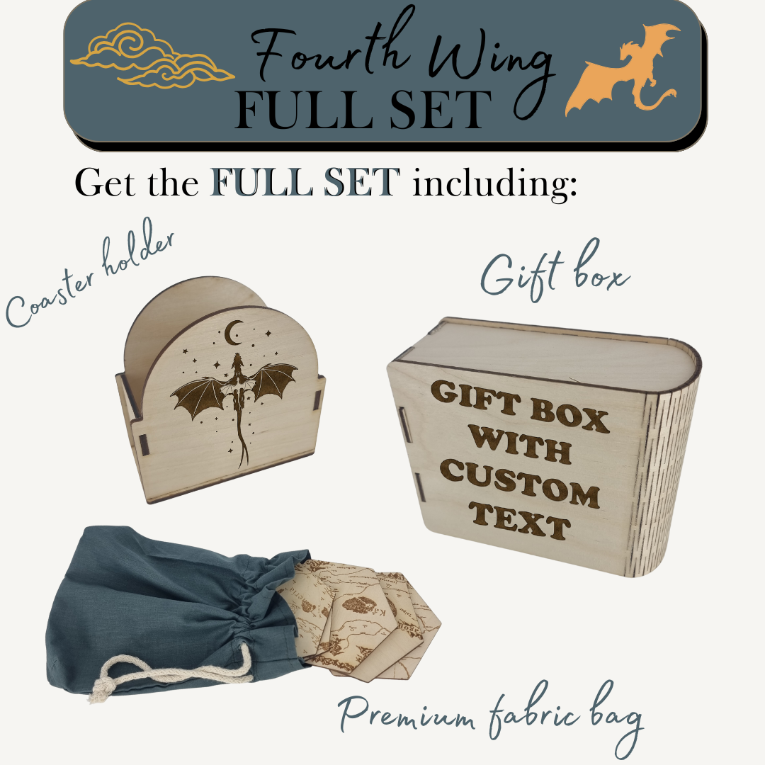 Fourth Wing Coaster Set – Map Puzzle