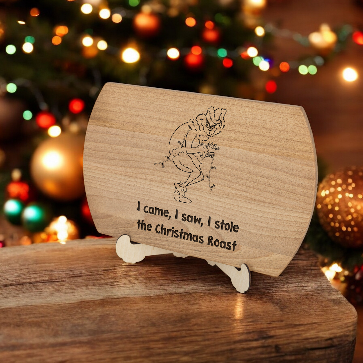 Grinch Themed Christmas Cutting Board (4 styles) – Perfect gift for the holidays! 🎄