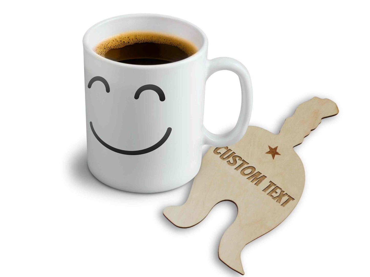 Set of Funny Cat Shaped Coasters - Wooden Coasters (8,12 pieces)