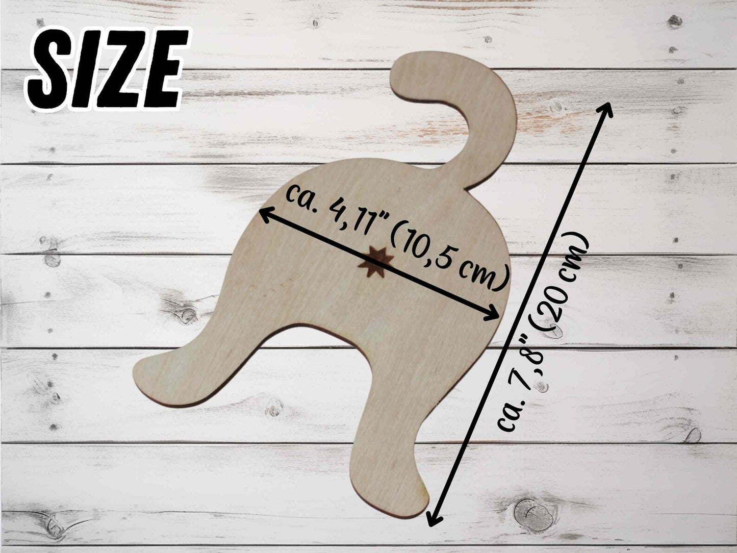 Set of Funny Cat Shaped Coasters - Wooden Coasters (8,12 pieces)