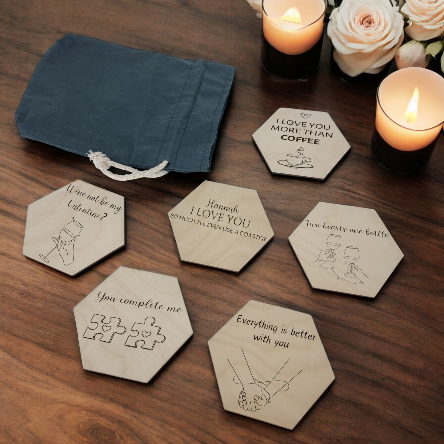 Valentine’s Day Coaster Set