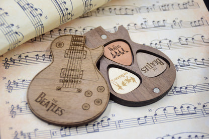 The Beatles guitar pick holder with picks & Gift Box