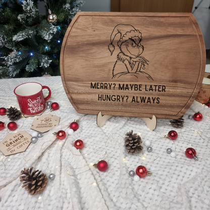 Grinch Themed Christmas Cutting Board (4 styles)  – Perfect gift for the holidays! 🎄