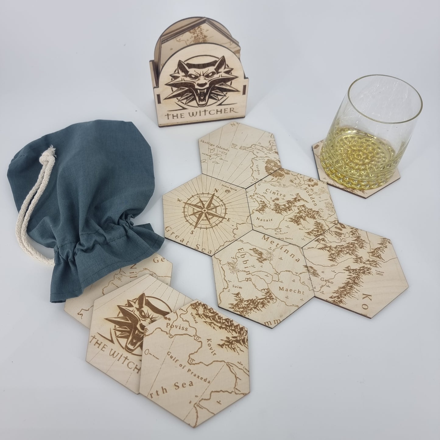 The Witcher Map Coaster Set 🐺🗺️