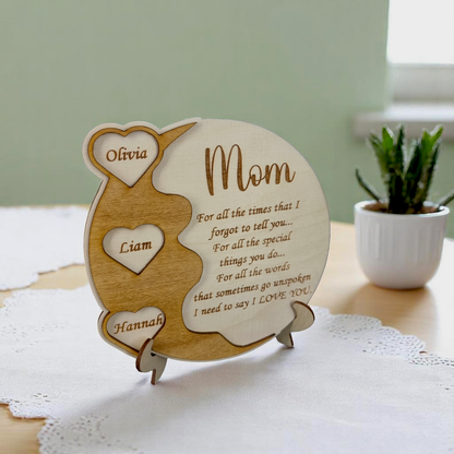 Custom Mother's Day Wooden Plaque