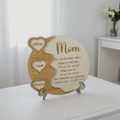 Custom Mother's Day Wooden Plaque
