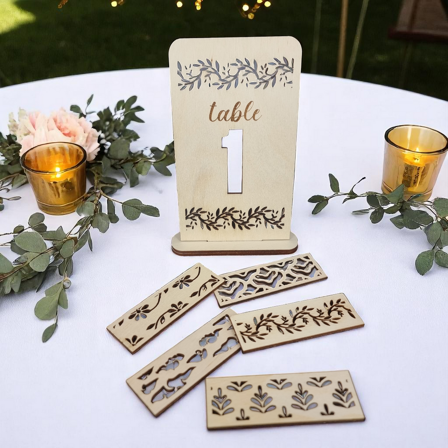 Wooden Wedding Table Numbers – Rustic Wedding Table Decor – Custom Table Signs