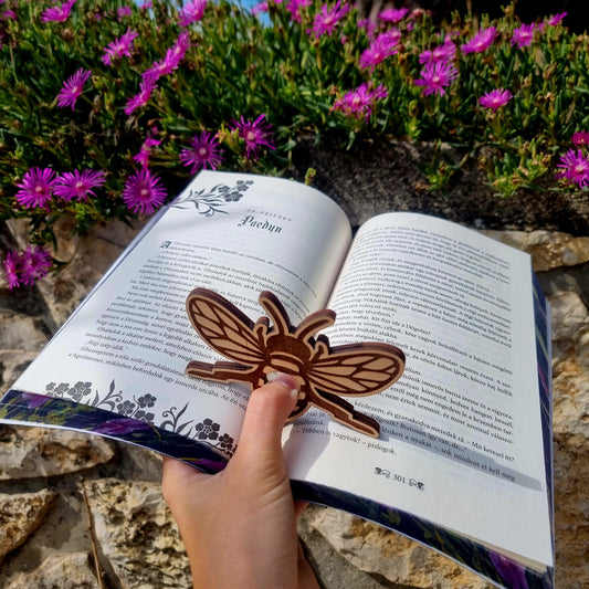 Personalized Bee Page Holder & Custom Wooden Bookmark Set