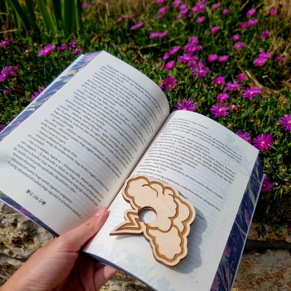 Personalized Storm Page Holder & Custom Wooden Bookmark Set