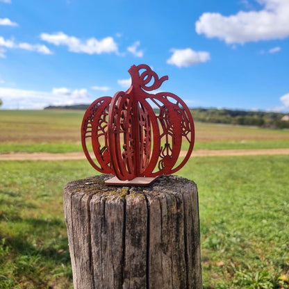 3D Wooden Pumpkin Halloween Decor