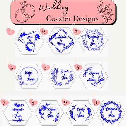 Custom Wedding Coasters – Personalized Wedding Decor