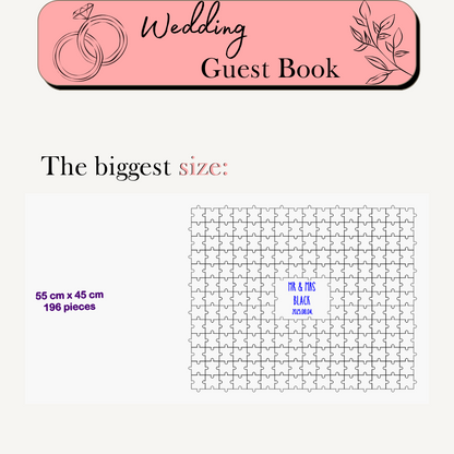 Wedding Guest book, Jigsaw Puzzle