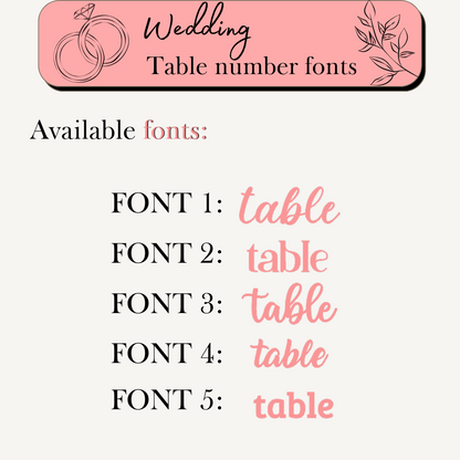 Wooden Wedding Table Numbers – Rustic Wedding Table Decor – Custom Table Signs