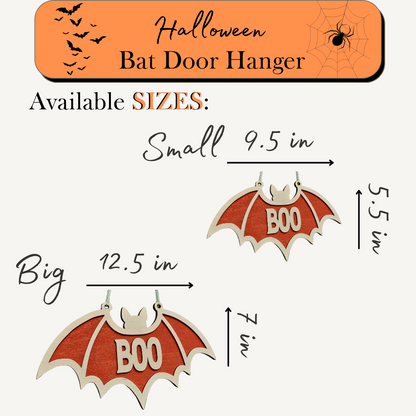 Boo Bat Halloween Door Hanger