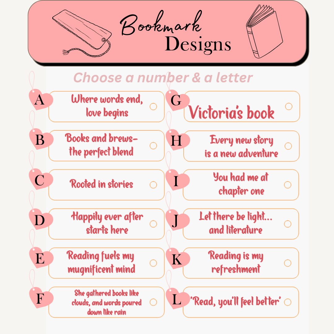 Personalized Bee Page Holder & Custom Wooden Bookmark Set