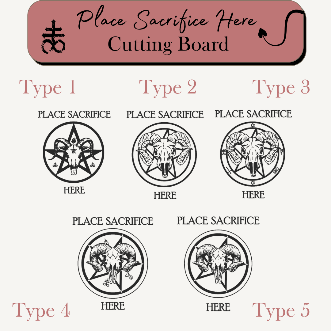 Place Sacrifice Here Laser Engraved Cutting Board