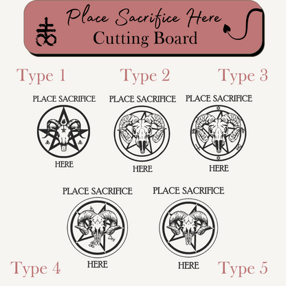 Place Sacrifice Here Laser Engraved Cutting Board