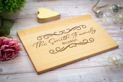 Elegantly Personalized Family Heirloom Cutting Boards - 12 Styles