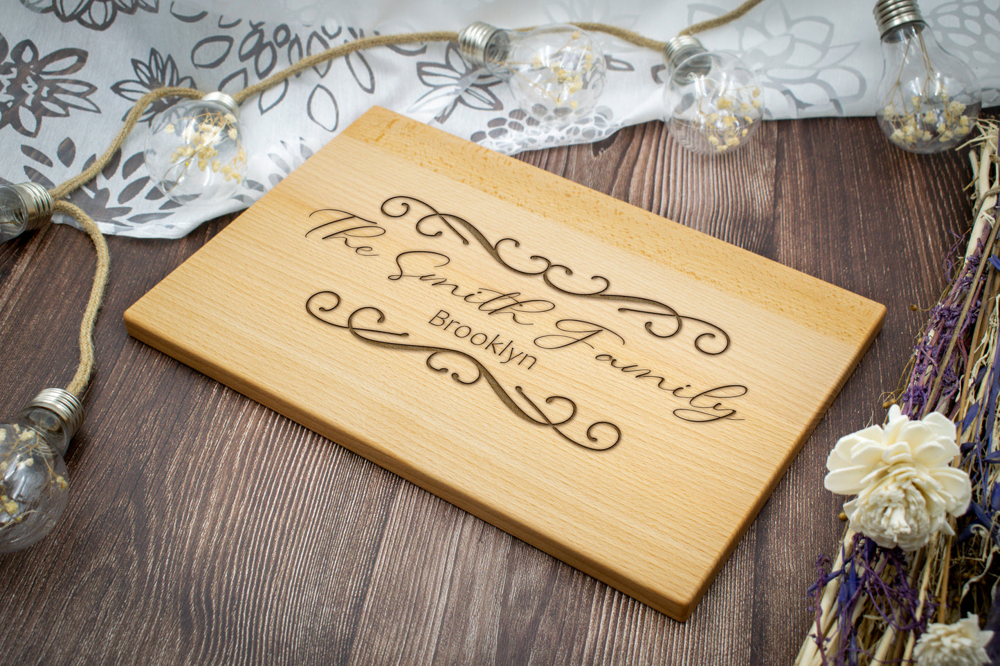 Elegantly Personalized Family Heirloom Cutting Boards - 12 Styles