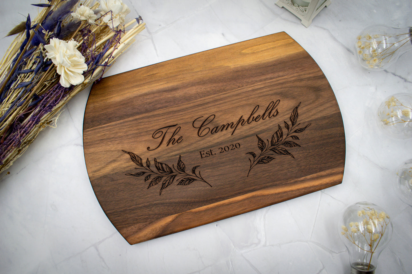 Elegantly Personalized Family Heirloom Cutting Boards - 12 Styles