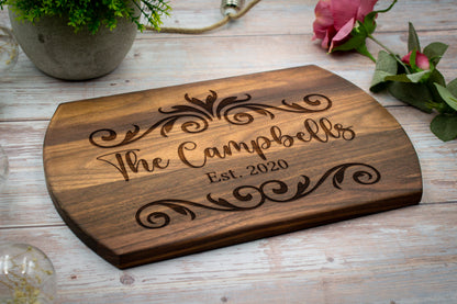 Elegantly Personalized Family Heirloom Cutting Boards - 12 Styles