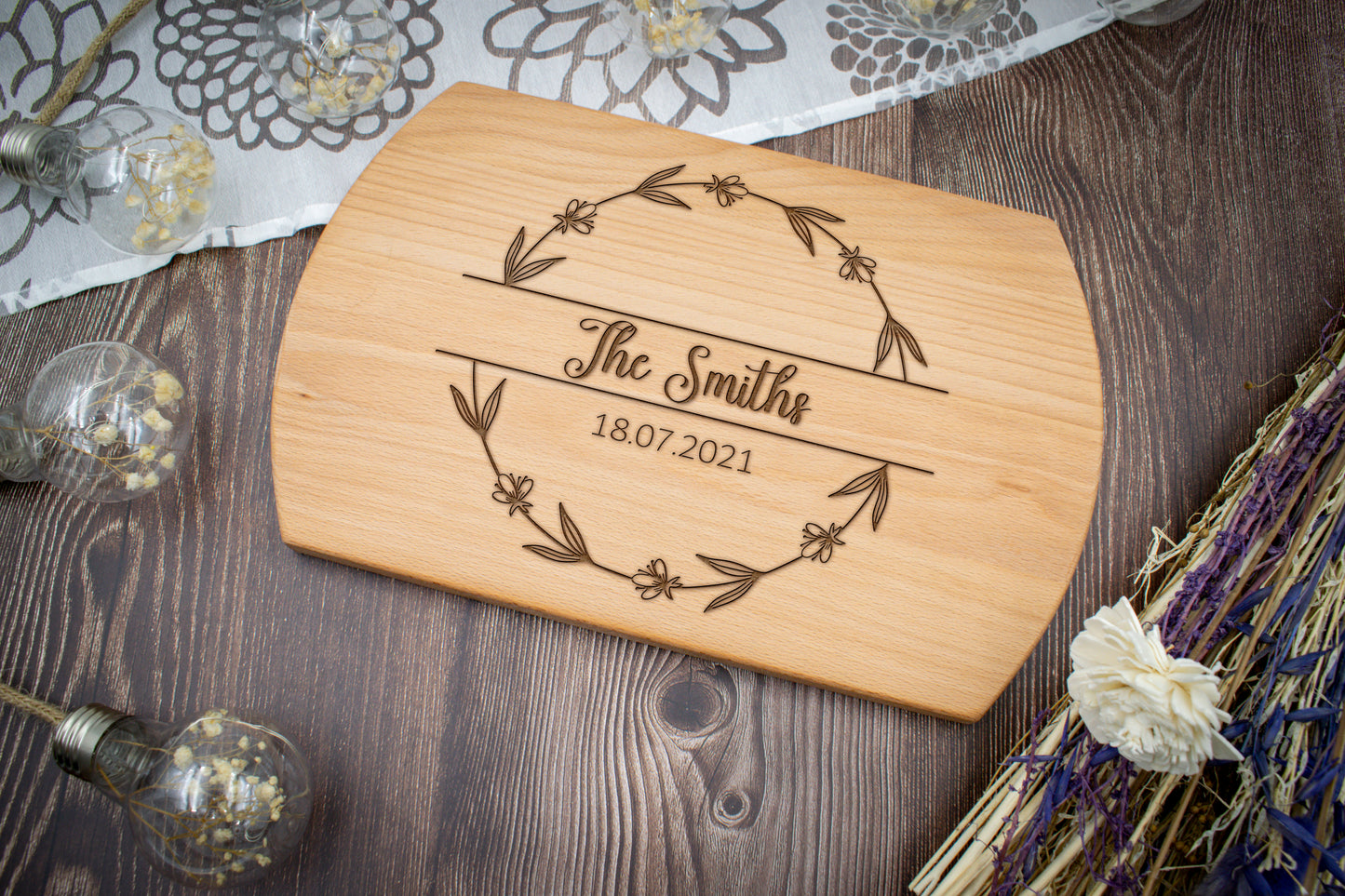 Elegantly Personalized Family Heirloom Cutting Boards - 12 Styles