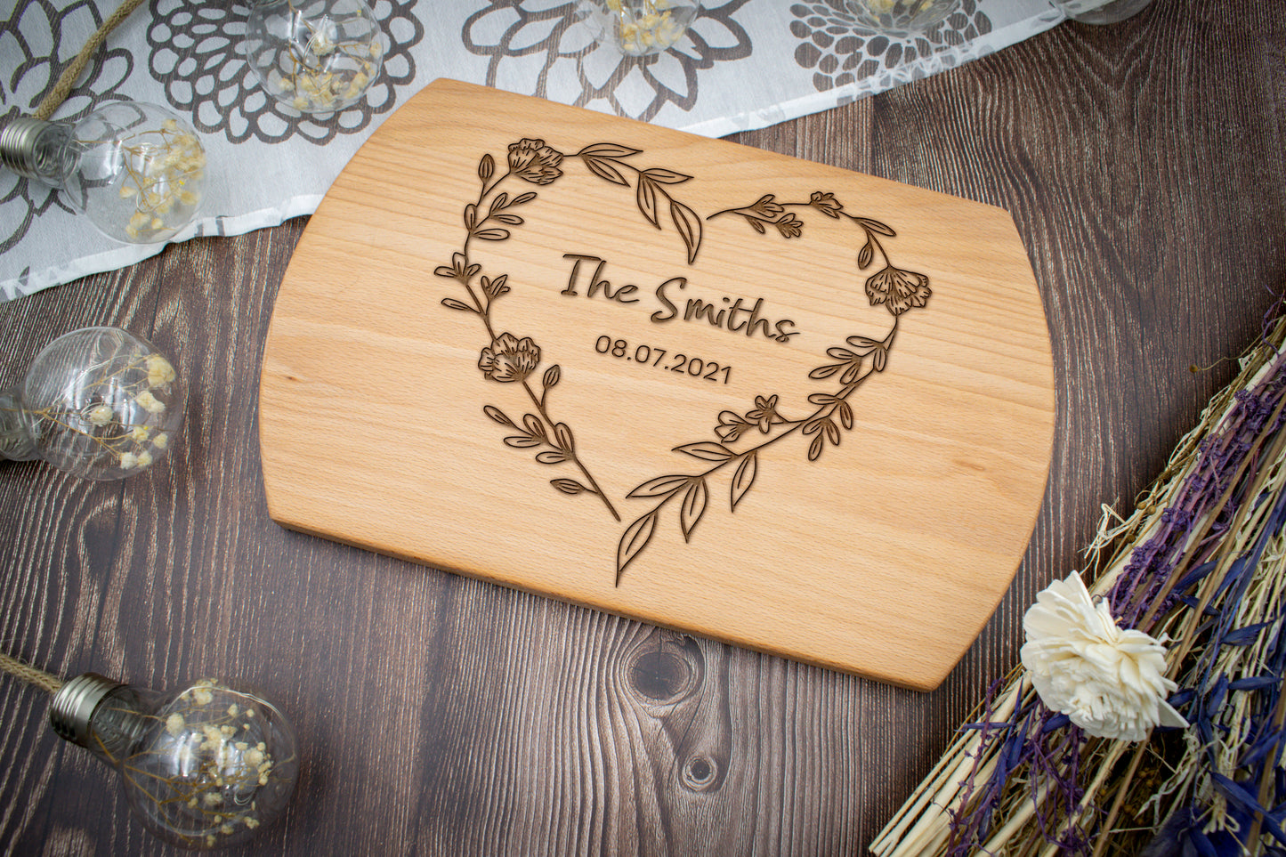 Elegantly Personalized Family Heirloom Cutting Boards - 12 Styles