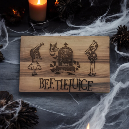 Beetle Juice Cutting Board - Halloween Kitchen Decor - Personalized Halloween Decor