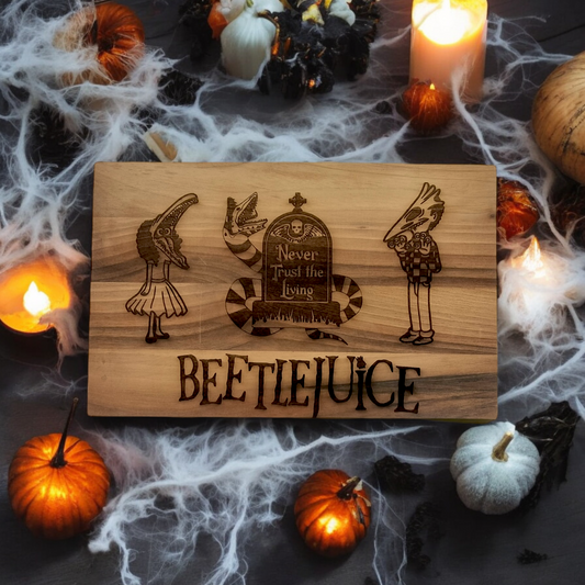 Beetle Juice Cutting Board - Halloween Kitchen Decor - Personalized Halloween Decor