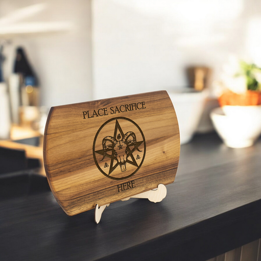 Place Sacrifice Here Laser Engraved Cutting Board