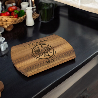 Place Sacrifice Here Laser Engraved Cutting Board