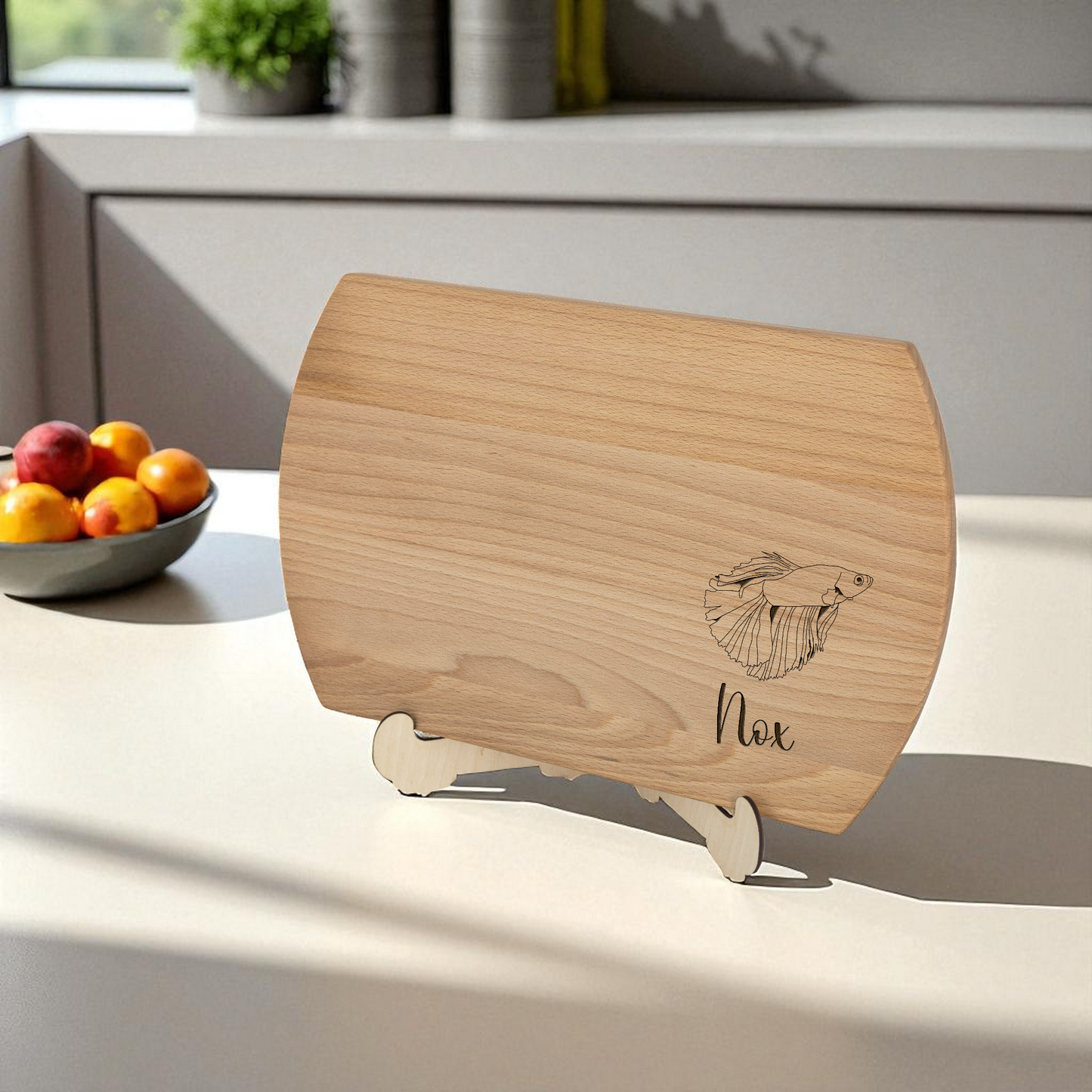 Line Art Animal Cutting Board