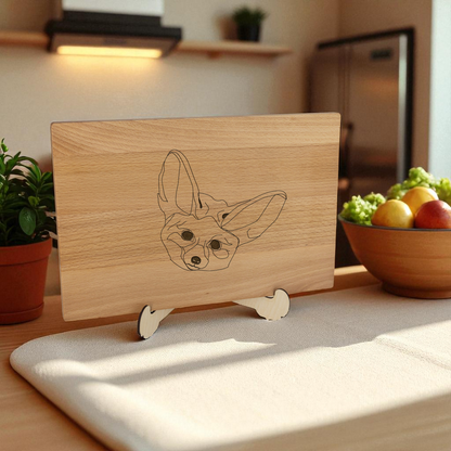 Line Art Animal Cutting Board