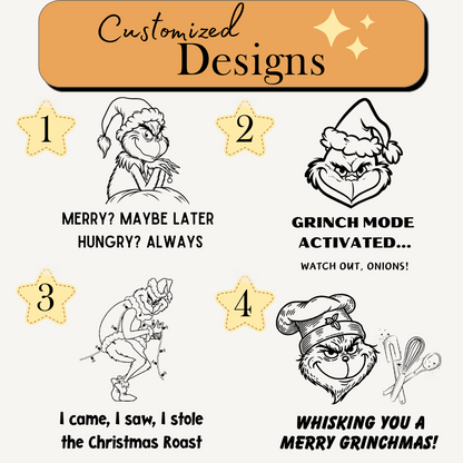 Grinch Themed Christmas Cutting Board (4 styles)  – Perfect gift for the holidays! 🎄