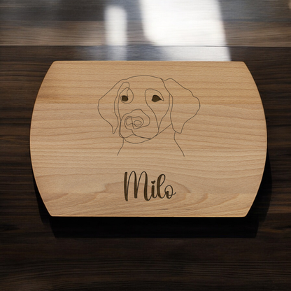 Line Art Animal Cutting Board