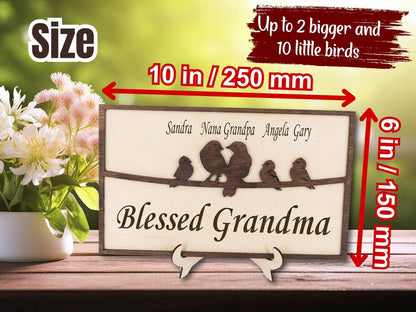 Personalized Bird Frame with Family Member's Name