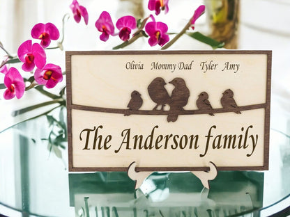 Personalized Bird Frame with Family Member's Name