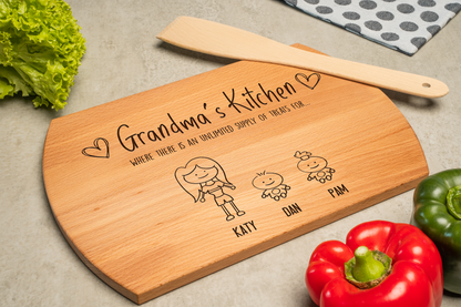 Family Portrait Cutting Board