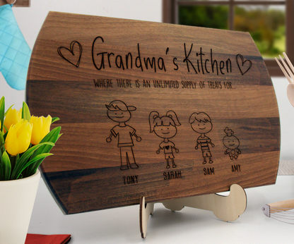 Family Portrait Cutting Board