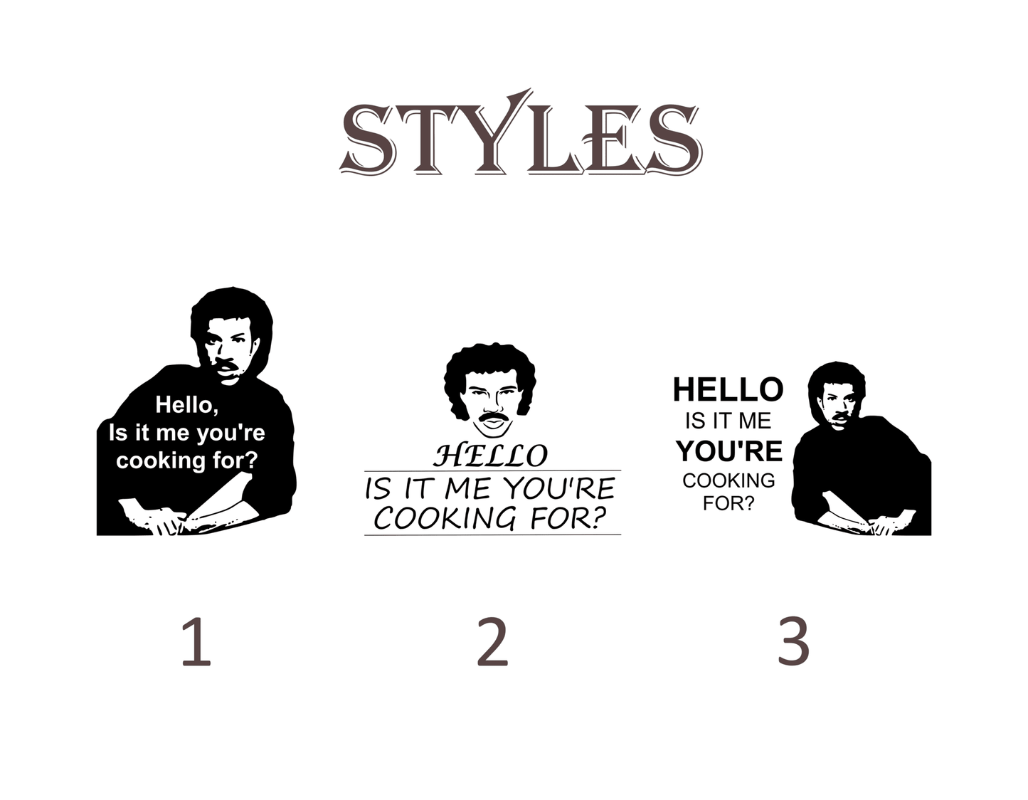 Cutting Board - Lionel Richie - Is It Me You're Cooking For? - 3 Styles