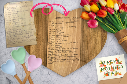 Handwritten Recipe Cutting Board - Personalized Family Heirloom