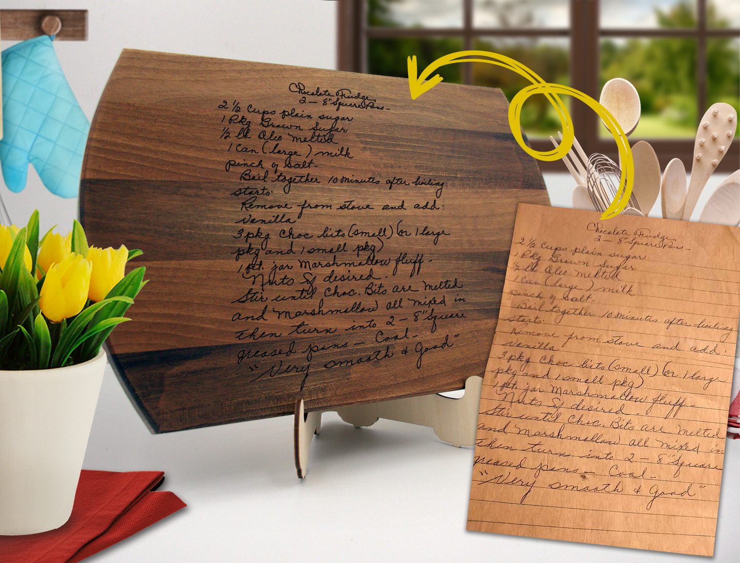 Handwritten Recipe Cutting Board - Personalized Family Heirloom