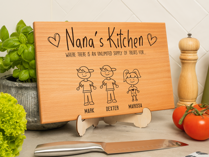 Family Portrait Cutting Board